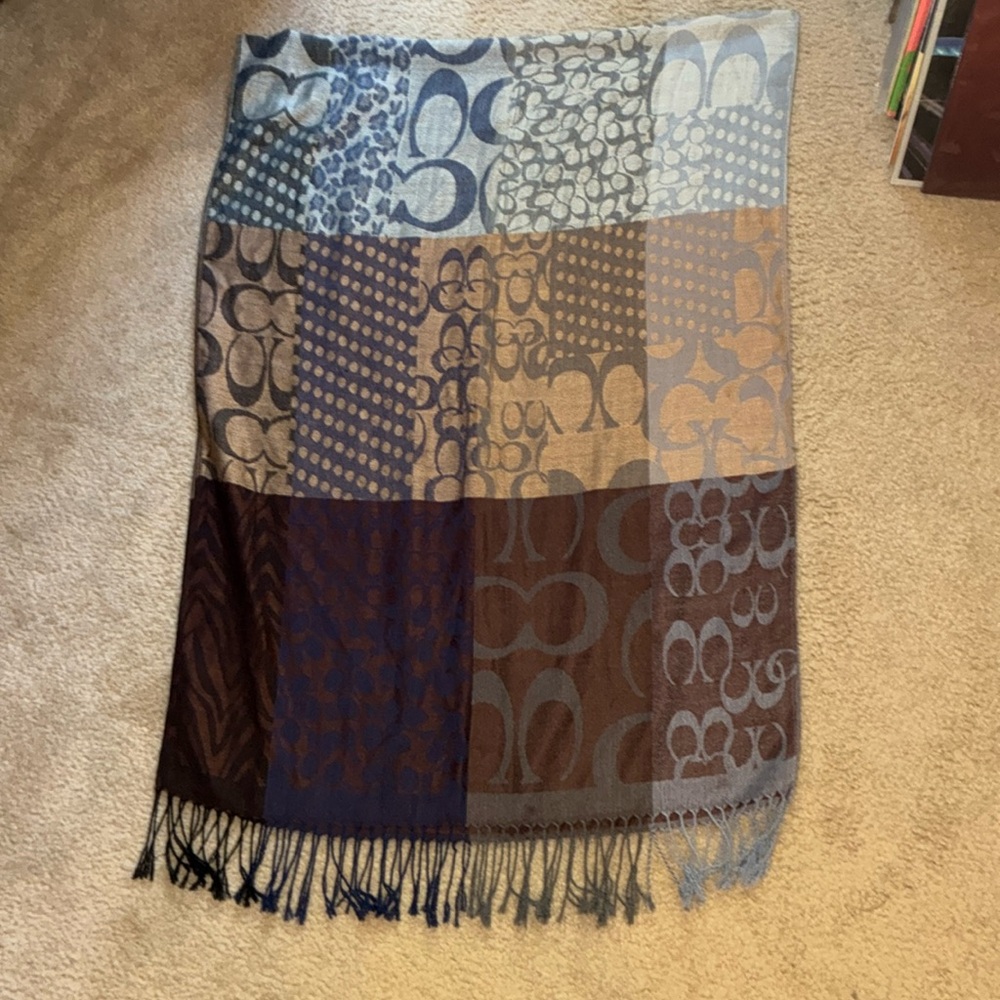 Coach scarf, large pashmina style